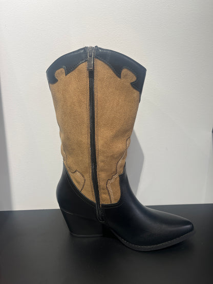 Bota cawboy negra