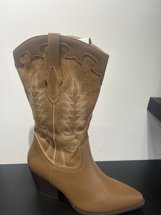 Bota cowboy camel